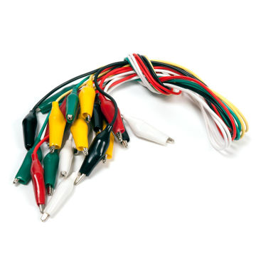 Visa information för Kabel m krokodilkämmor /10st Bild på Kabel m krokodilkämmor /10st